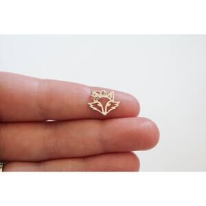 Sterling Silver Fox Charm, Fox Charm, Silver Fox Cutout Charm